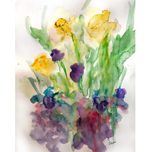 Daffodils and Pansies
